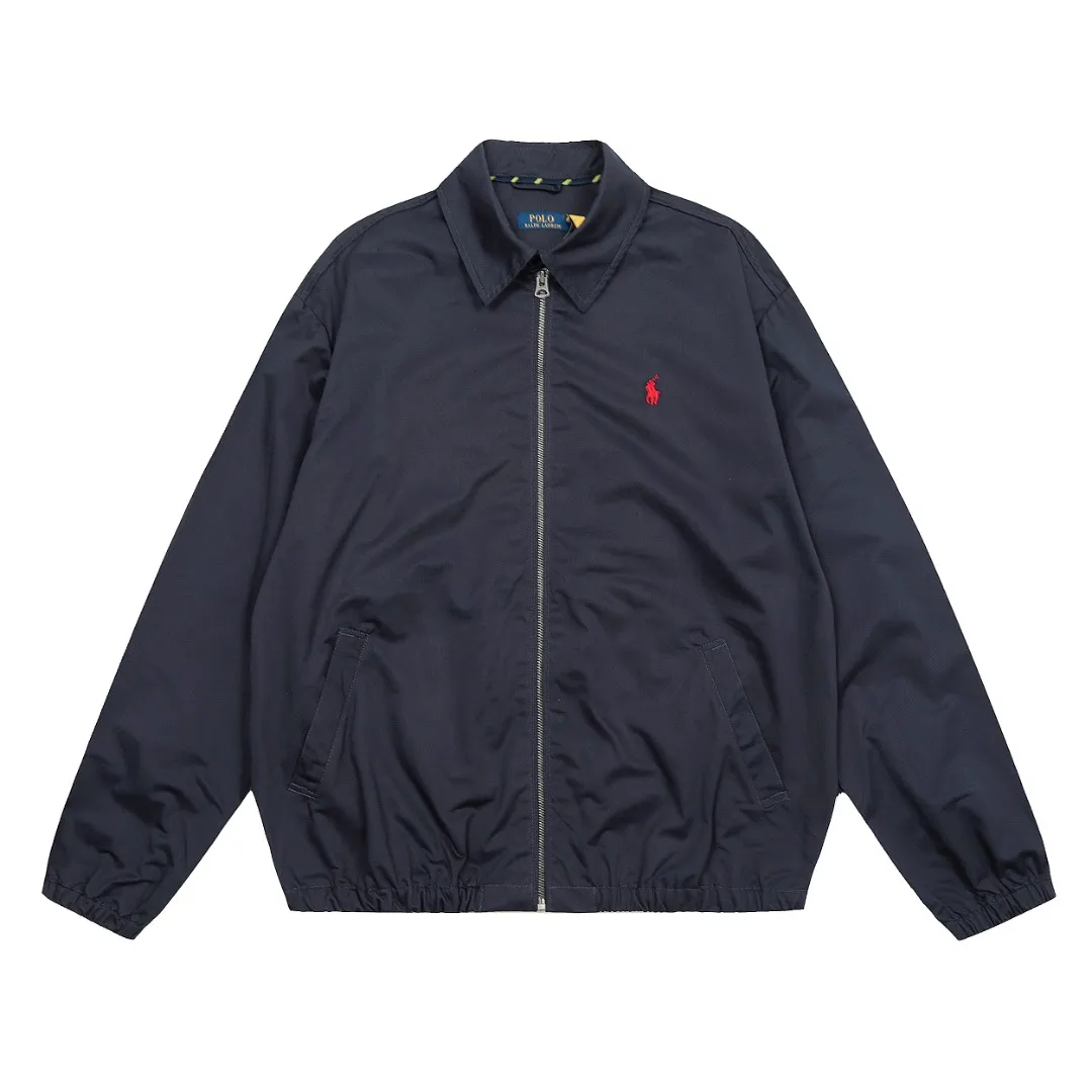 P290 Top quality" Style number: 8098# [Ralph Lauren retro couple style old cadre zipper jacket] ✅Ralph Lauren Ralph Lauren simple basic unisex retro jacket ✅Pure cotton washed fabric Fabric texture version YYDS~ ✅Fashionable casual business work style Veteran cadre Harrington classic basic jacket ✅Simple upper body and easy to wear ootd must-have versatile style Size: S-XL Color: Khaki Navy blue